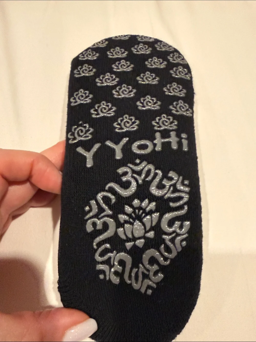 New-Black Grip Yoga Socks with Lotus Non-Slip Design